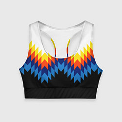 Топик спортивный женский Олдскульный паттерн, цвет: 3D-принт