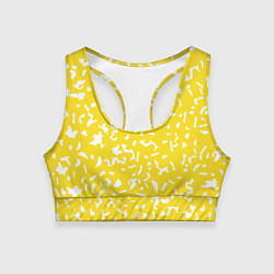 Топик спортивный женский Лимонный камуфляж, цвет: 3D-принт