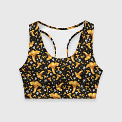 Топик спортивный женский Грибной дождик, цвет: 3D-принт