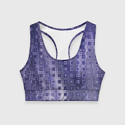 Топик спортивный женский Геометрический градиент фиолетовый, цвет: 3D-принт