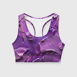 Топик спортивный женский Краска импасто, цвет: 3D-принт