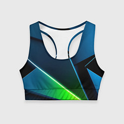 Женский спортивный топ Neon colored geometric