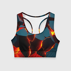 Топик спортивный женский Orange glow, цвет: 3D-принт