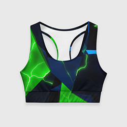 Топик спортивный женский Neon tile green, цвет: 3D-принт