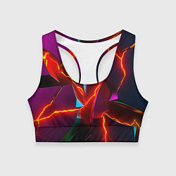 Женский спортивный топ Fractures multicolored tiles