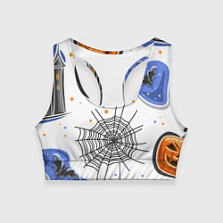 Топик спортивный женский Holiday halloween, цвет: 3D-принт