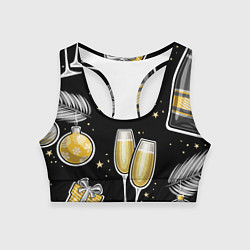 Женский спортивный топ Новогодний вайб