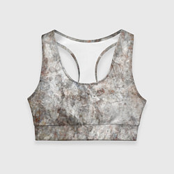 Топик спортивный женский Абстракция - gray limestone, цвет: 3D-принт