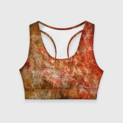Топик спортивный женский Абстракция - bright red, цвет: 3D-принт