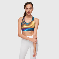 Топик спортивный женский Сплавы разноцветные, цвет: 3D-принт — фото 2