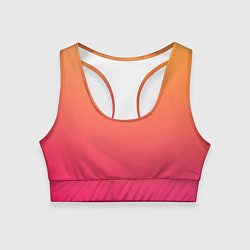 Топик спортивный женский Color orange pink, цвет: 3D-принт