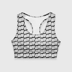 Топик спортивный женский Символы валькнут как защитная кольчуга, цвет: 3D-принт