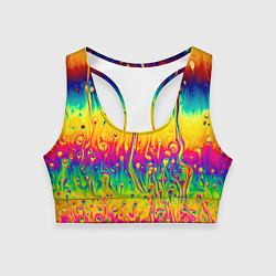 Топик спортивный женский Tie dye, цвет: 3D-принт