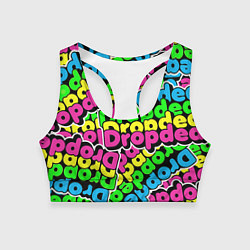 Топик спортивный женский Drop Dead: Acid Pattern, цвет: 3D-принт