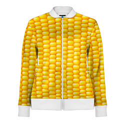 Олимпийка женская Сладкая вареная кукуруза, цвет: 3D-белый