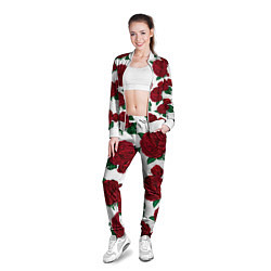 Олимпийка женская Винтажные розы, цвет: 3D-белый — фото 2