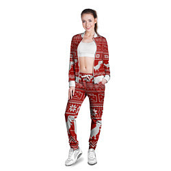 Олимпийка женская Новогодний гугл, цвет: 3D-белый — фото 2