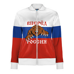 Олимпийка женская Вперёд Россия! медведь, цвет: 3D-белый