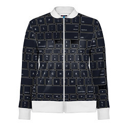 Олимпийка женская КЛАВИАТУРА КОМПЬЮТЕРНАЯ КНОПКИ, цвет: 3D-белый