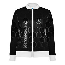 Олимпийка женская Mercedes-Benz black соты, цвет: 3D-белый