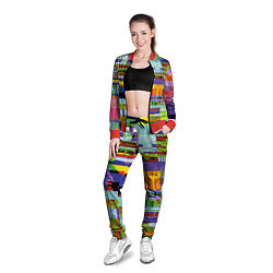 Олимпийка женская Vanguard glitch fashion pattern 2022, цвет: 3D-красный — фото 2