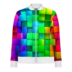 Женская олимпийка РАЗНОЦВЕТНЫЕ КУБИКИ MULTICOLORED CUBES