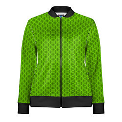Олимпийка женская Зеленые ячейки текстура, цвет: 3D-черный