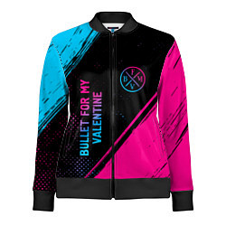 Олимпийка женская Bullet For My Valentine - neon gradient: символ и, цвет: 3D-черный