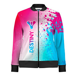 Олимпийка женская Destiny neon gradient style: по-вертикали, цвет: 3D-черный
