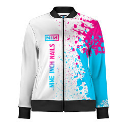 Женская олимпийка Nine Inch Nails neon gradient style: по-вертикали