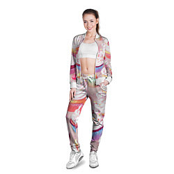 Олимпийка женская Много сладких капкейков, цвет: 3D-белый — фото 2