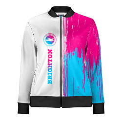 Олимпийка женская Brighton neon gradient style: по-вертикали, цвет: 3D-черный