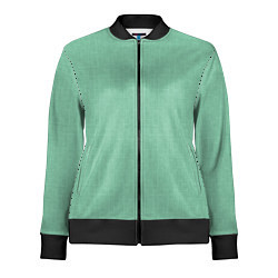 Олимпийка женская Нежно зеленый в елочку, цвет: 3D-черный