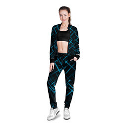 Олимпийка женская Голубые лучи, цвет: 3D-черный — фото 2