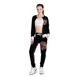 Олимпийка женская Японские символы, цвет: 3D-белый — фото 2