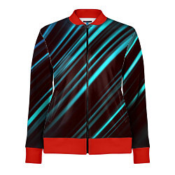 Олимпийка женская Stripes line neon color, цвет: 3D-красный