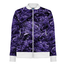 Олимпийка женская Лиловая текстура, цвет: 3D-белый