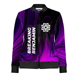 Олимпийка женская Breaking Benjamin violet plasma, цвет: 3D-черный