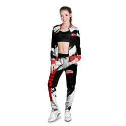 Олимпийка женская Ducati - мазки краски, цвет: 3D-красный — фото 2