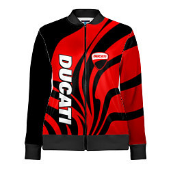 Олимпийка женская Ducati - red stripes, цвет: 3D-черный