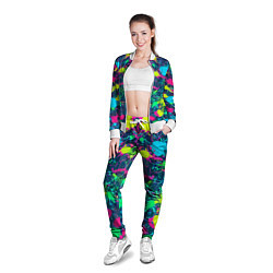 Олимпийка женская Colorful blots - expressionism - vogue, цвет: 3D-белый — фото 2