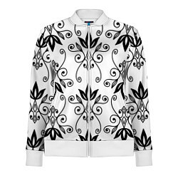 Олимпийка женская Royal Lily - pattern, цвет: 3D-белый
