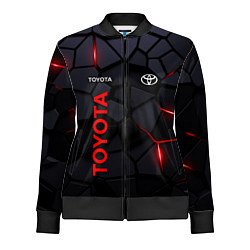 Олимпийка женская Toyota черные плиты с эффектом свечения, цвет: 3D-черный