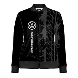 Олимпийка женская Volkswagen speed на темном фоне со следами шин по-, цвет: 3D-черный