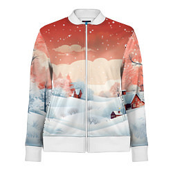 Олимпийка женская Зимняя сказка на пороге, цвет: 3D-белый