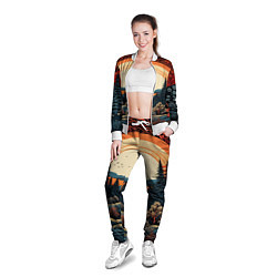 Олимпийка женская Мерцание праздника новогодний орнамент, цвет: 3D-белый — фото 2