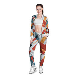 Олимпийка женская Геометрический узор - нейросеть, цвет: 3D-белый — фото 2