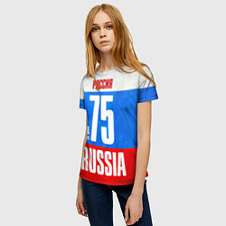 Футболка женская Russia: from 75, цвет: 3D-принт — фото 2