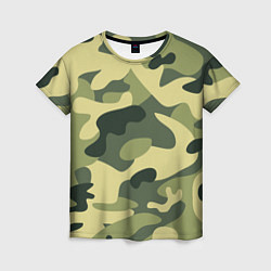 Женская футболка Камуфляж: зеленый/хаки