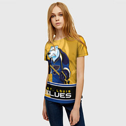 Футболка женская St. Louis Blues, цвет: 3D-принт — фото 2